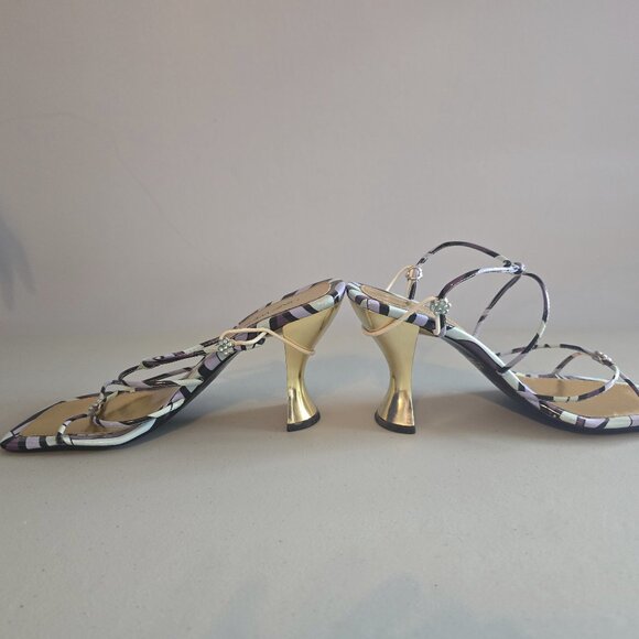 Nine West Strappy Heeled Slides – Size 7.5 - Picture 3 of 5